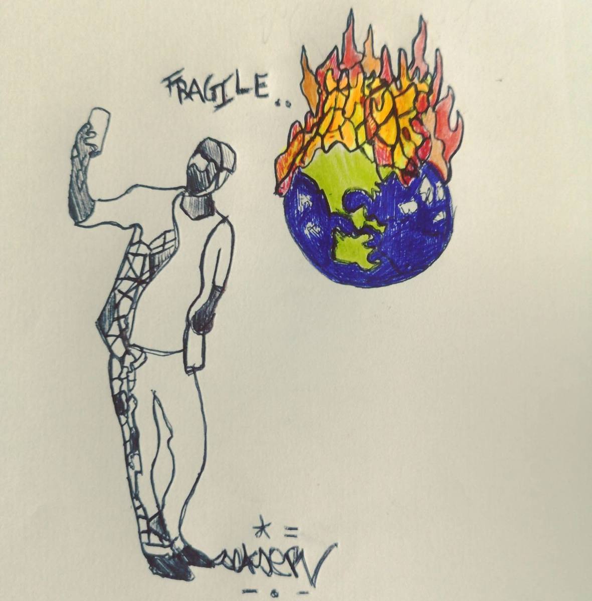 Street art & gallery, original sketch