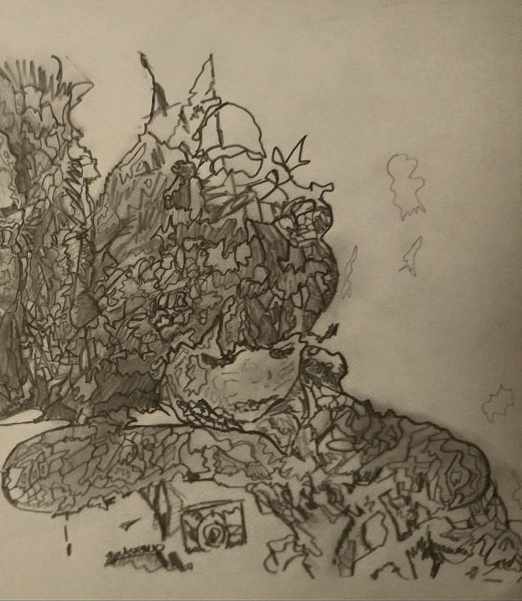Street art & gallery, original sketch