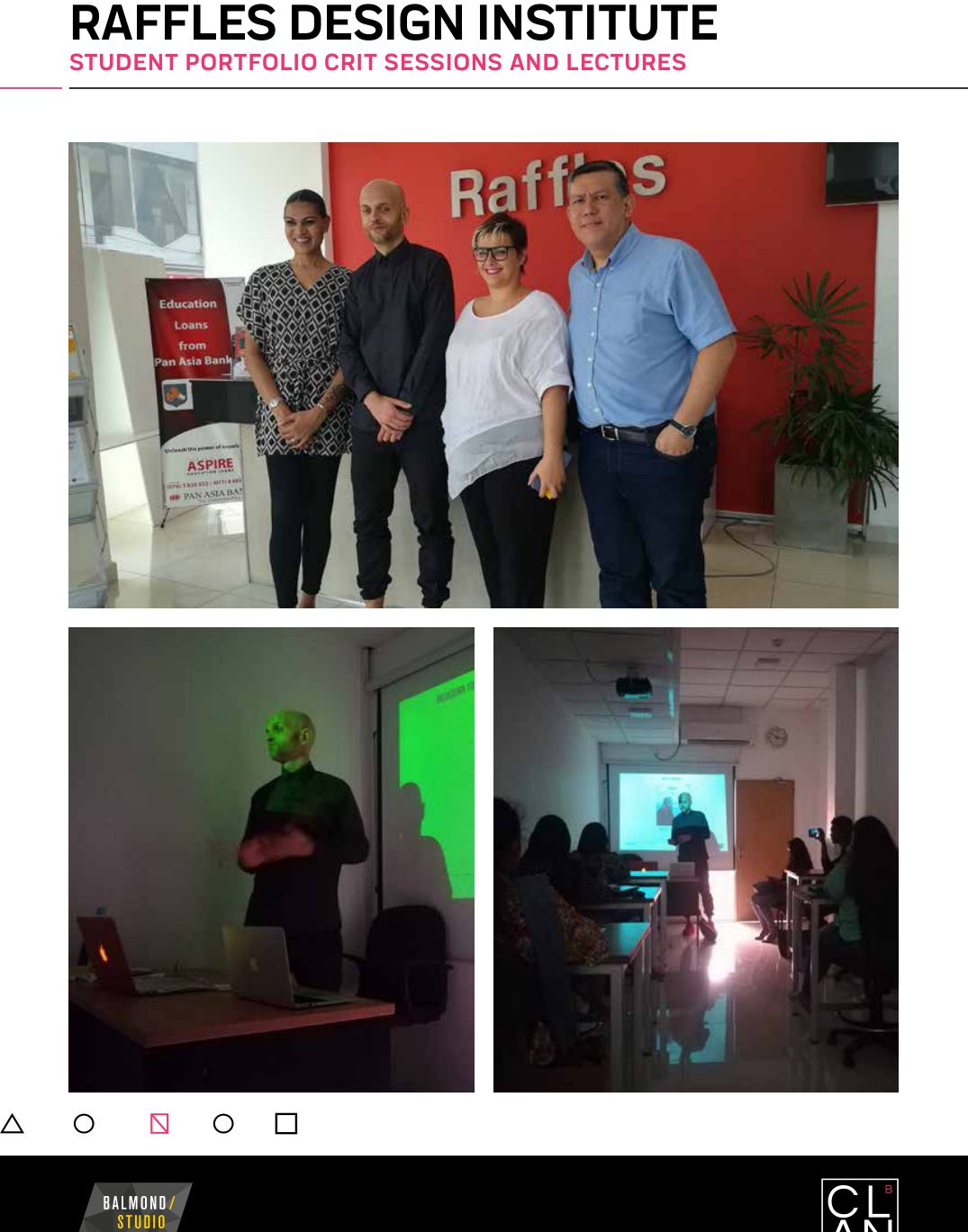 Raffles Design Institute, Portfolio crits & lectures