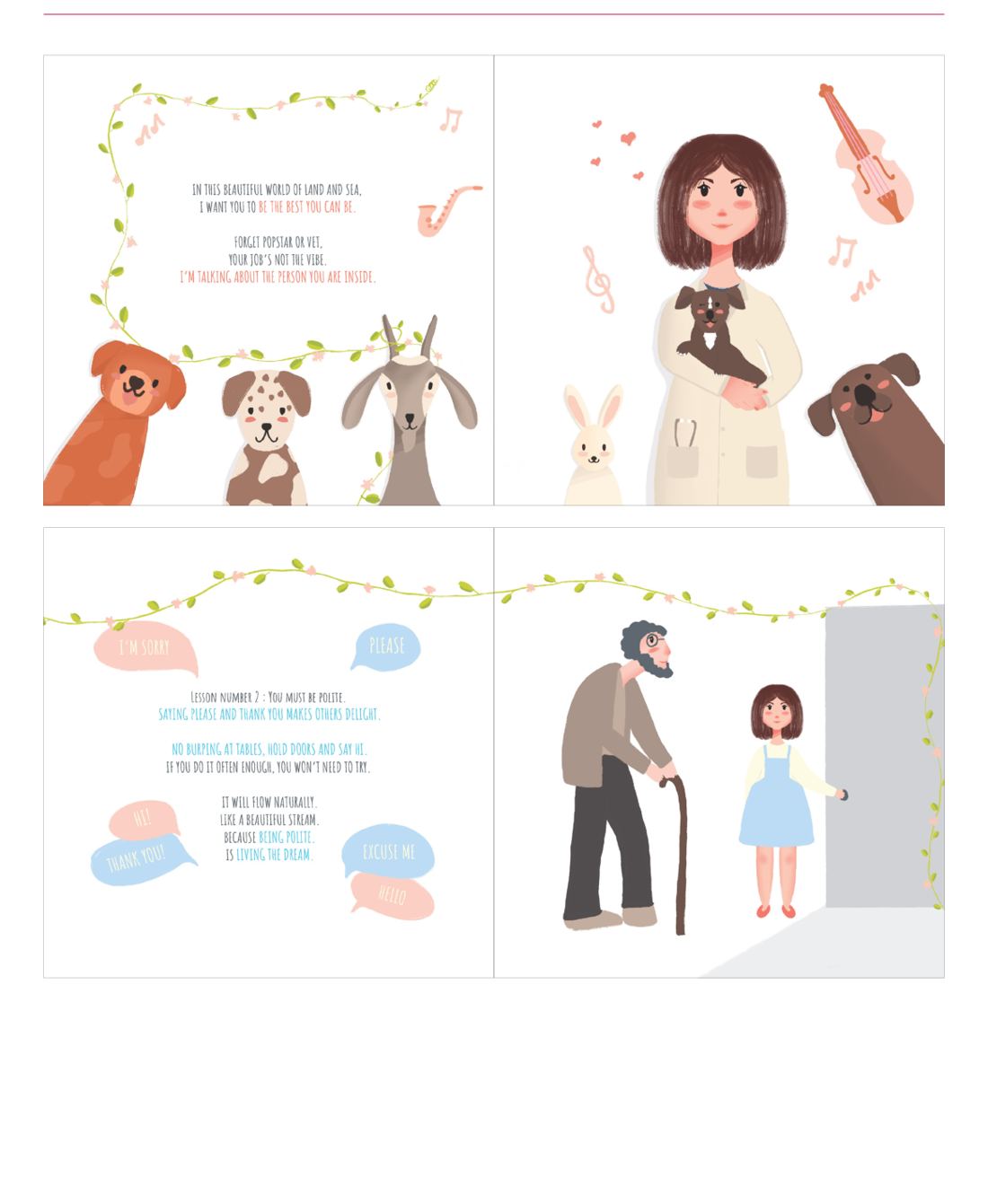 Be The Best You Can Be children’s book spreads